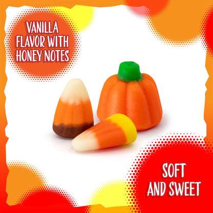 Autumn Mellowcreme Mix | 3-Pound Bulk Bag | Halloween Candy Assortment | Pumpkins, Classic and Harvest Candy Corn Mellowcremes for Fall Celebrations and Treat Bags