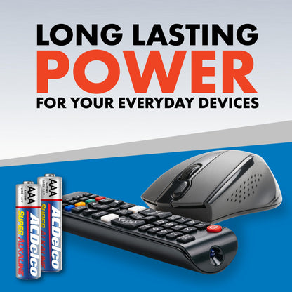 ACDelco 48-Count Triple AAA Batteries, Maximum Power Super Alkaline Battery for Home and Office, 10-Year Shelf Life, Reclosable Packaging