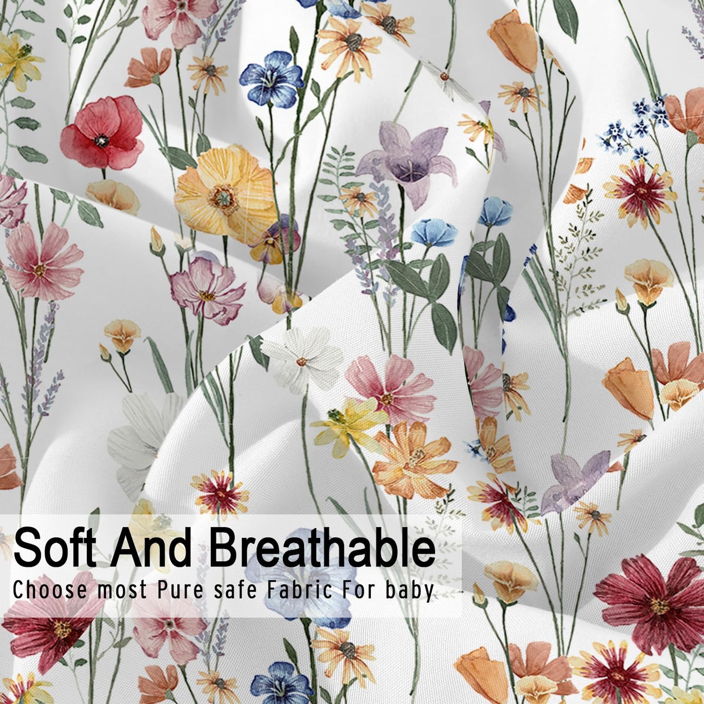 bimocosy Mini Crib Sheets,Pack and Play Sheets for Baby Girl Boy 4 Pack,Size 38"x 26" for Playard Mattress,Portable Mini Crib,Soft Pack N Play Sheets Fitted,Butterfly/Floral/Pink/Purple