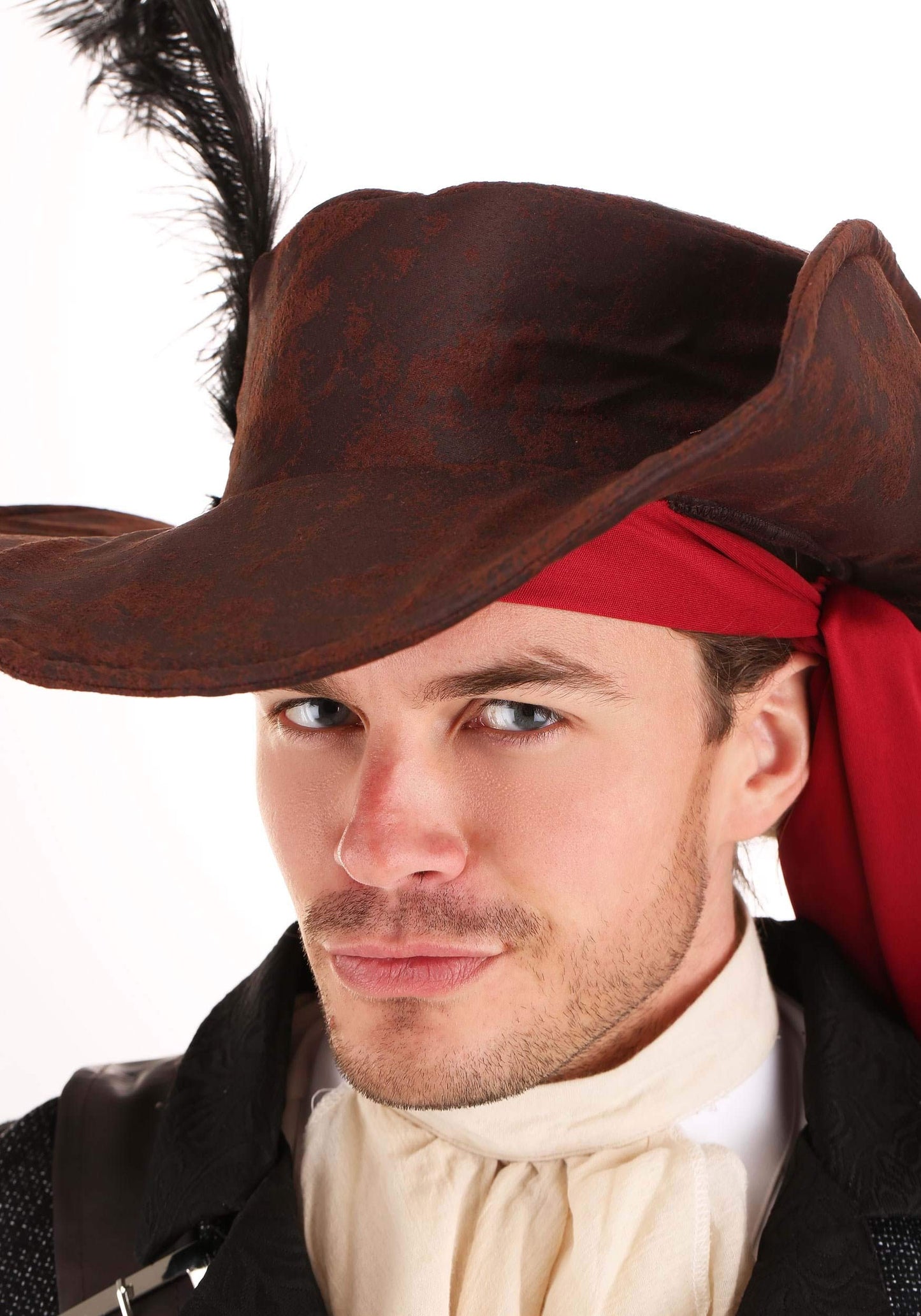 Adult Blackbeard Pirate Costume Mens, Black High Seas Swashbuckler Captain Halloween Outfit