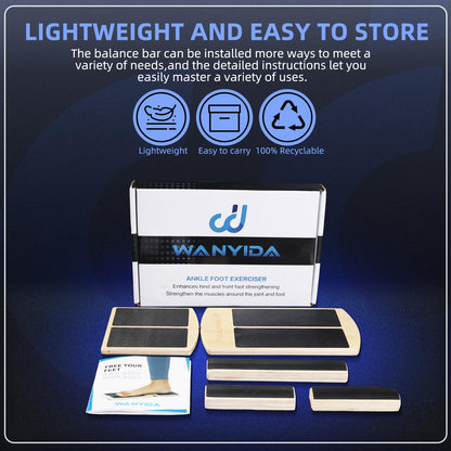 Ankle Foot Strengthener Exerciser for Sprained. Single Leg Balance Board, Posture Corrector, Foot Stretcher for Plantar Fasciitis Relief, FSA/HSA Eligible