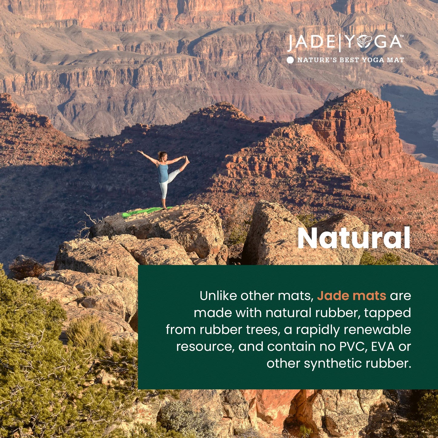 JadeYoga Travel Yoga Mat - Packable, Lightweight, & Portable Yoga Mat - Non-Slip Natural Rubber Mat for Women & Men - Great for Yoga, Home, Gym, Pilates, Fitness & Stretching (Olive Green, 68" x 24")