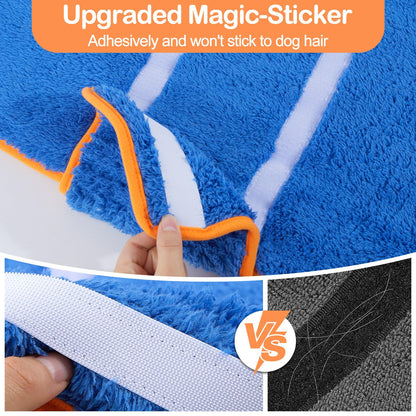 Bienbee Dog Bathrobe, Quick Drying Super Absorbent Dog Robes for After Bath, Warm Keeping Dogs Towel, Dogs Bath Supplies, Dark Blue XL