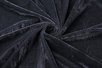 BIGXIAN Long Hooded Cloak Velvet Cape Witch Costume Halloween Costumes for Women Men (Black, Medium)