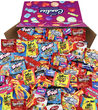 HUGE Assorted Candy PARTY MIX BOX 6.50 LBS/104 OZ Over 255 Individually Wrapped Candies of All Time America's Most (104)