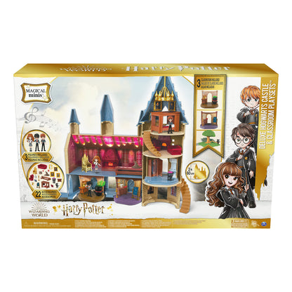 Wizarding World Harry Potter, Magical Minis Exclusive Deluxe Hogwarts Castle, 3 Classroom Playsets, 22 Accessories, 3 Figures, Lights and Sounds