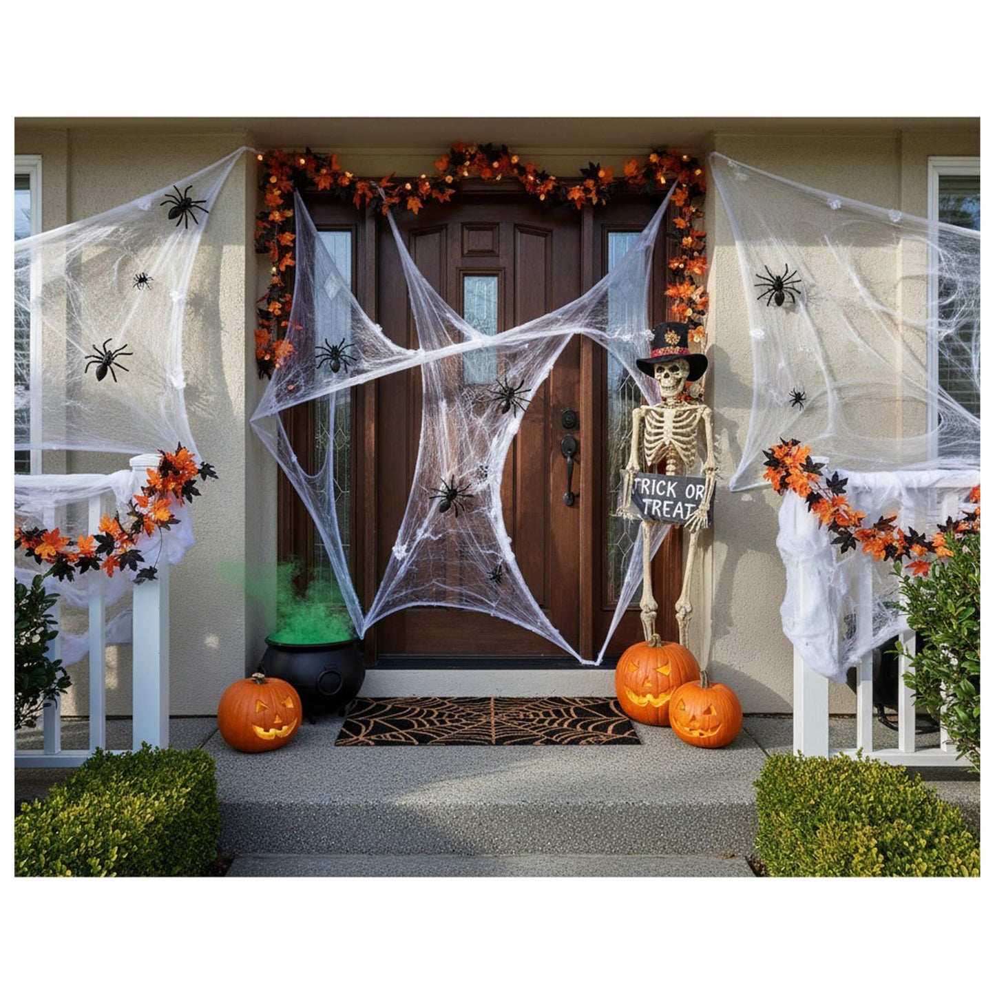 callowaymills 101951729 Scary Web Doormat, 17x29, Black and Natural