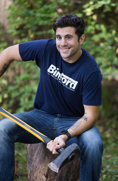 Ann Arbor T-shirt Co. Unisex Adult Binford Tools | Funny 90s TV Handyman Tool Humor, M Navy Blue