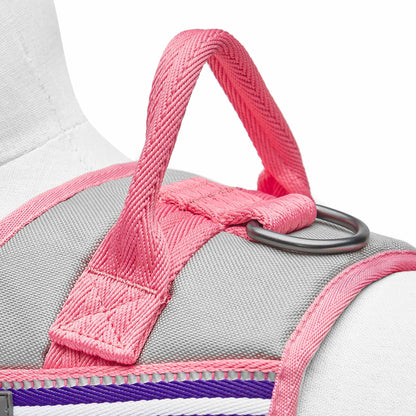 Blueberry Pet Soft 3M Reflective Dog Harness Vest | Mesh Padded No-Pull Harness with Back Clips | Multicolor Stripe in Pink, Emerald and Orchid| Adjustable for Large Dogs