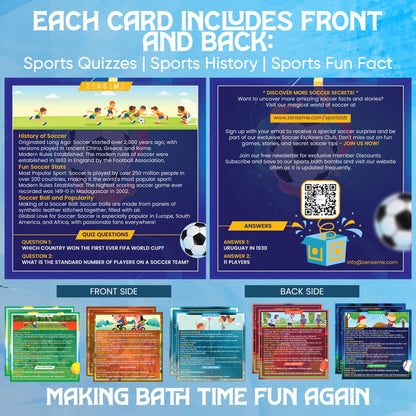 Bath Bombs with Toys Inside W/Educational Flash Cards - Bath Bombs for Kids - 2.5 oz Gift Set of 6 Scented Organic Handmade with Natural Essential Oils - Sports Surprise Inside by Zenseme