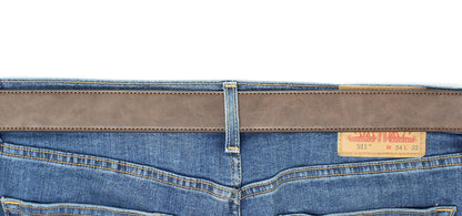 BC Belts Leather Belt Strap with Vintage Distressed Texture 1.5" Wide with Snaps (Dark Brown-XL)