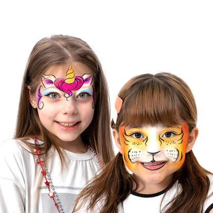 42PCS Face and Body Paint Crayons, XL Face Painting Kit Safe and Non-Toxic Ultimate Party Pack Including 14 Metallic Colors for Birthday Makeup Party Supplies, Festivals, Gifts for Kids Girls Boys