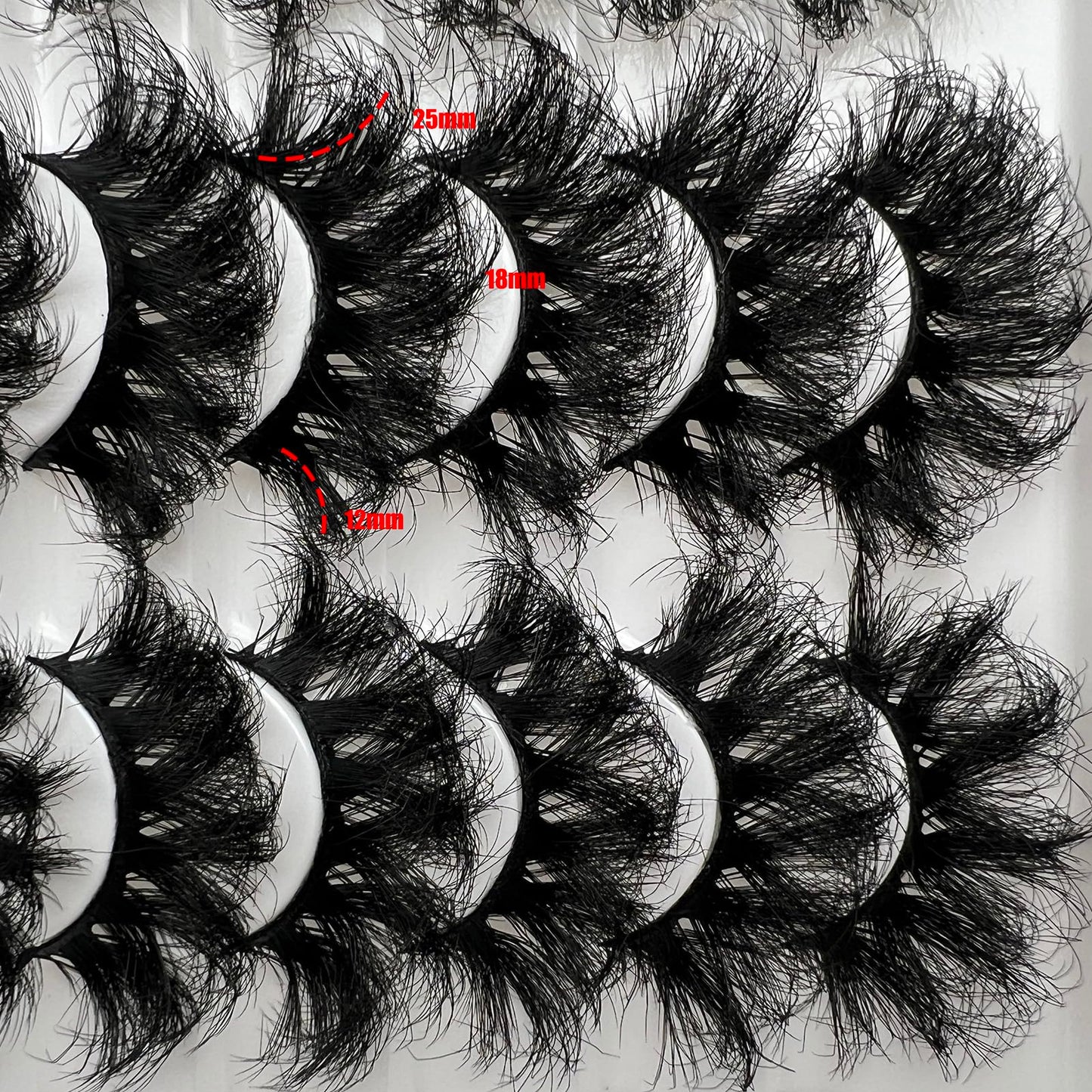 IFSOWDRA Mink Lashes Strip D Curl Volume 20/25mm Long Dramatic Lashes 3D Mink Cat Eye Eyelashes Pack, Wispy False Eyelashes Natural Look (4 Styles)