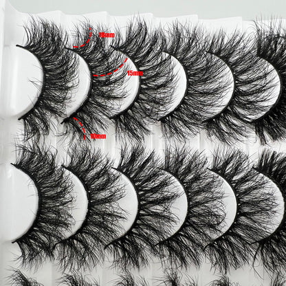 IFSOWDRA Mink Lashes Strip D Curl Volume 20/25mm Long Dramatic Lashes 3D Mink Cat Eye Eyelashes Pack, Wispy False Eyelashes Natural Look (4 Styles)