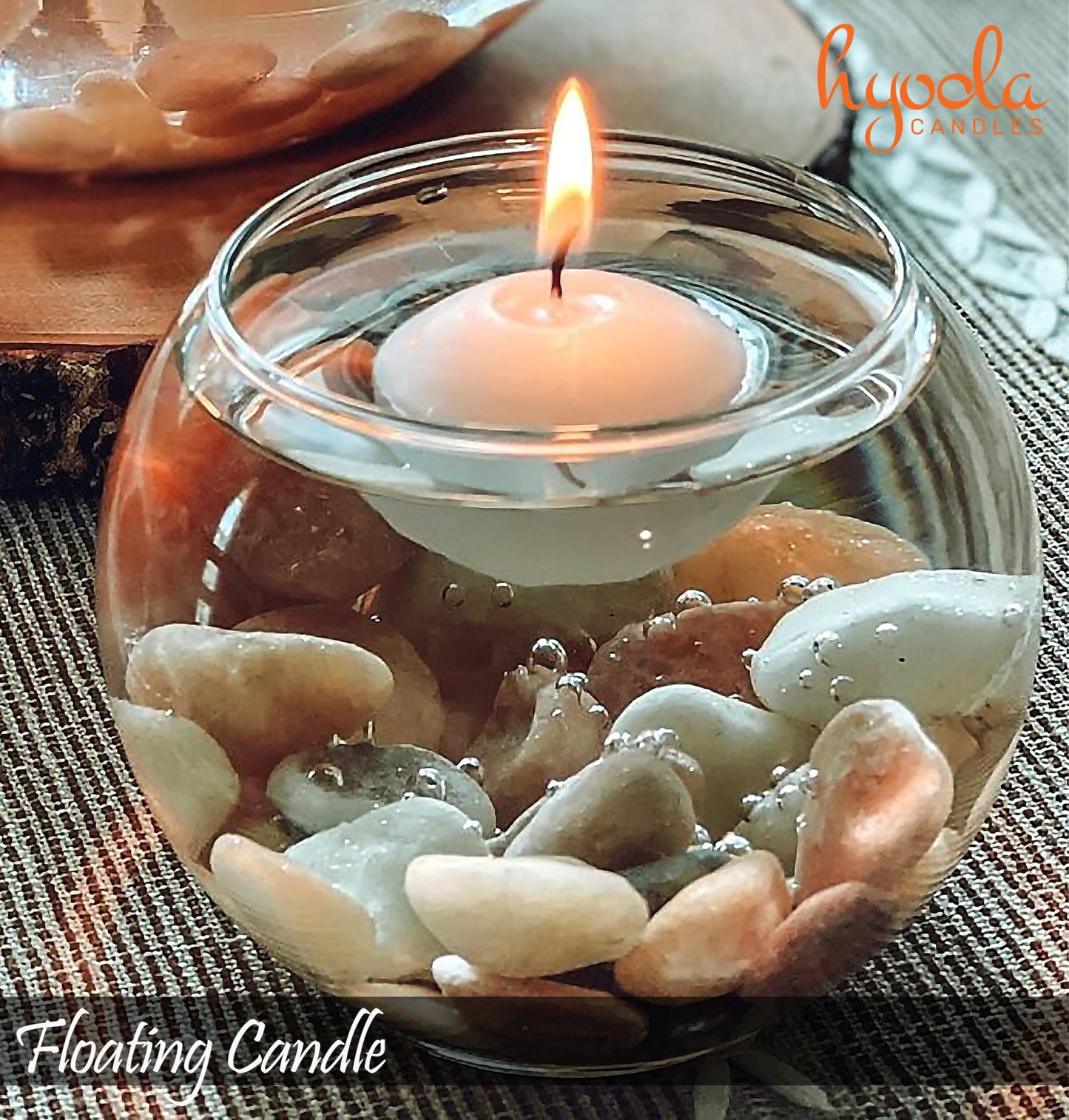 HYOOLA Premium White Floating Candles 1.75 Inch - 3 Hour - 20 Pack - European Made