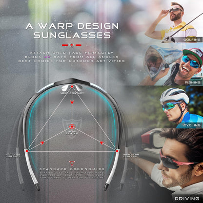 ATTCL Sunglasses For Men - Upgraded Sports Polarized Sunglasses for Cycling Driving Fishing UV Protection 7027-C3 Silver