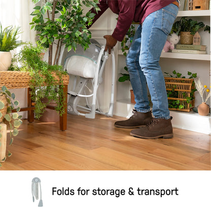 Ingenuity ConvertMe 2-in-1 Compact Portable Automatic Baby Swing & Infant Seat, Battery-Saving Vibrations, Nature Sounds, 0-9 Months 6-20 lbs (Swell)