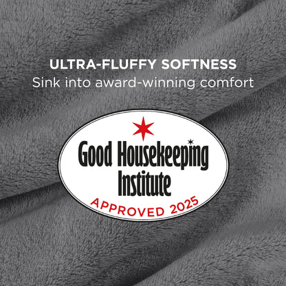 Bedsure Fleece Throw Blanket for Couch Grey - Lightweight Plush Fuzzy Cozy Soft Blankets and Throws for Sofa, 50x60 inches