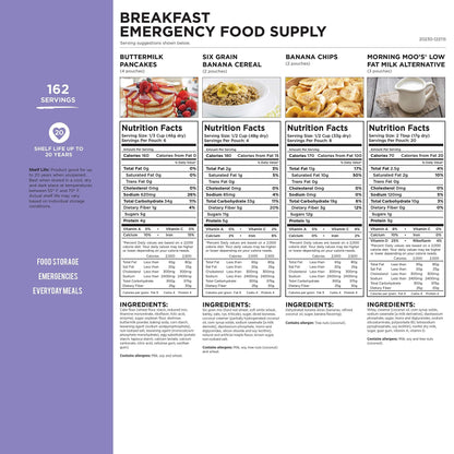 Augason Farms Breakfast Emergency Food Supply 4 Gallon Pail