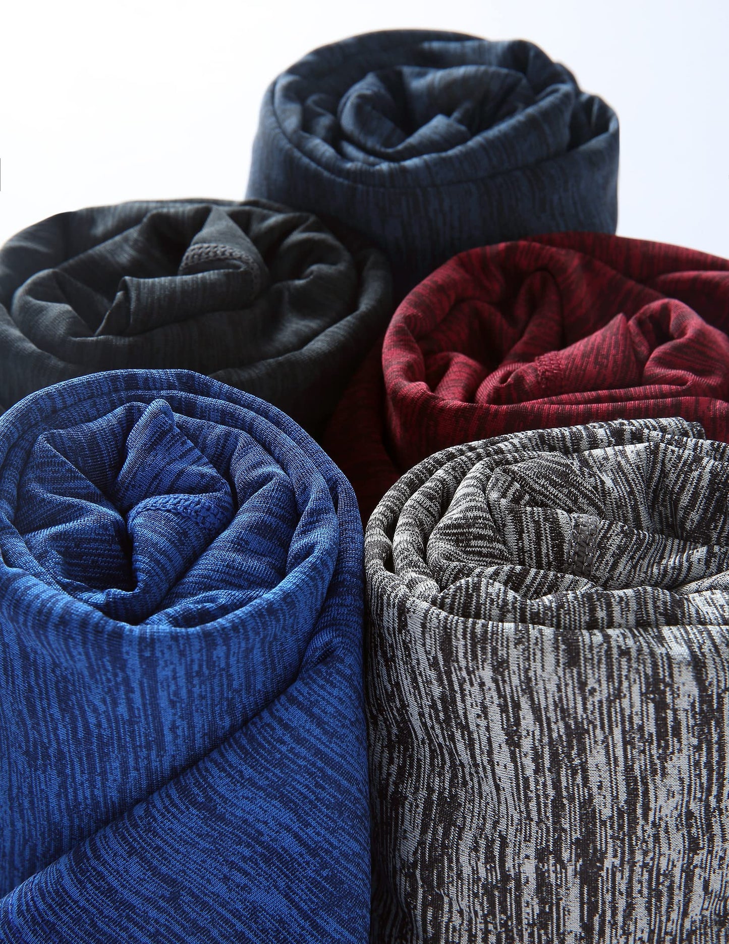 5 Pack Men’s Active Quick Dry Crew Neck T Shirts | Athletic Running Gym Workout Short Sleeve Tee Tops Bulk (Set 1, X-Large)