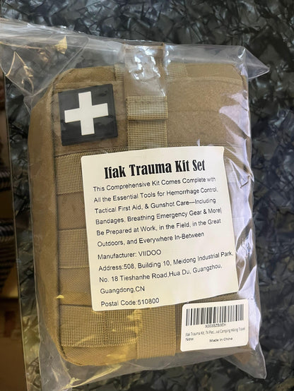 Ifak Trauma Kit, 74 Piece Upgrade Tactical First Aid Supplies, Molle Ifak Pouch Rip Away Refill Supplies for Survival Camping Hiking Travel