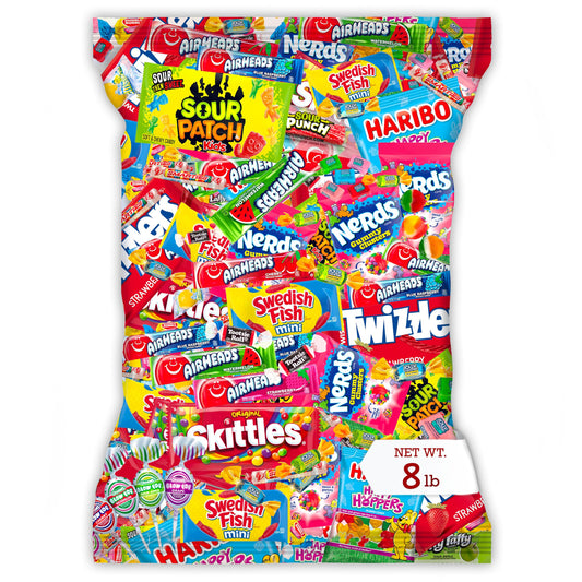Bulk Candy Variety Pack - 8 lb Candy - Candy Bulk Individually Wrapped Candy- Halloween Candies - Trick Or Treat Candies - Piñata Filler Stuffers - Pinata Candy Stuffers - Candy Party Favors