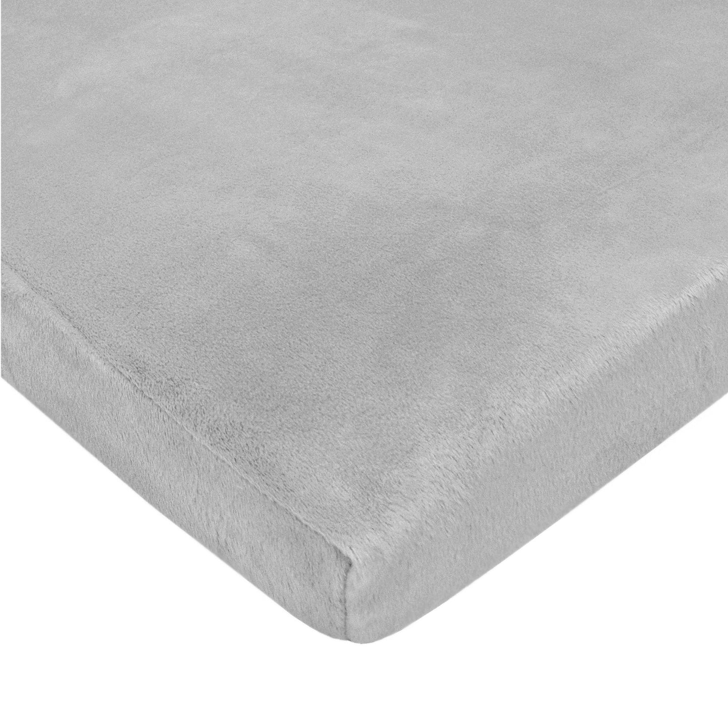 American Baby Company Heavenly Soft Chenille Fitted Pack N Play Playard Sheet 27" x 39", Warm and Cozy Chenille Pack and Play Sheet, Gray, for Boys and Girls, Fits Most Mini Crib Mattresses