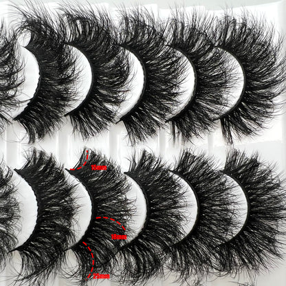 IFSOWDRA Mink Lashes Strip D Curl Volume 20/25mm Long Dramatic Lashes 3D Mink Cat Eye Eyelashes Pack, Wispy False Eyelashes Natural Look (4 Styles)