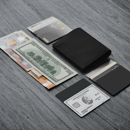 ALPAKA Ark Bifold Cash Wallet - Minimalist Front Pocket Wallet for Men Daily Use,Magnetic Closure for Security with RFID Blocking,Holds 8-12 Cards Plus Cash,Weatherproof Fabric,Black Axoflux 300D