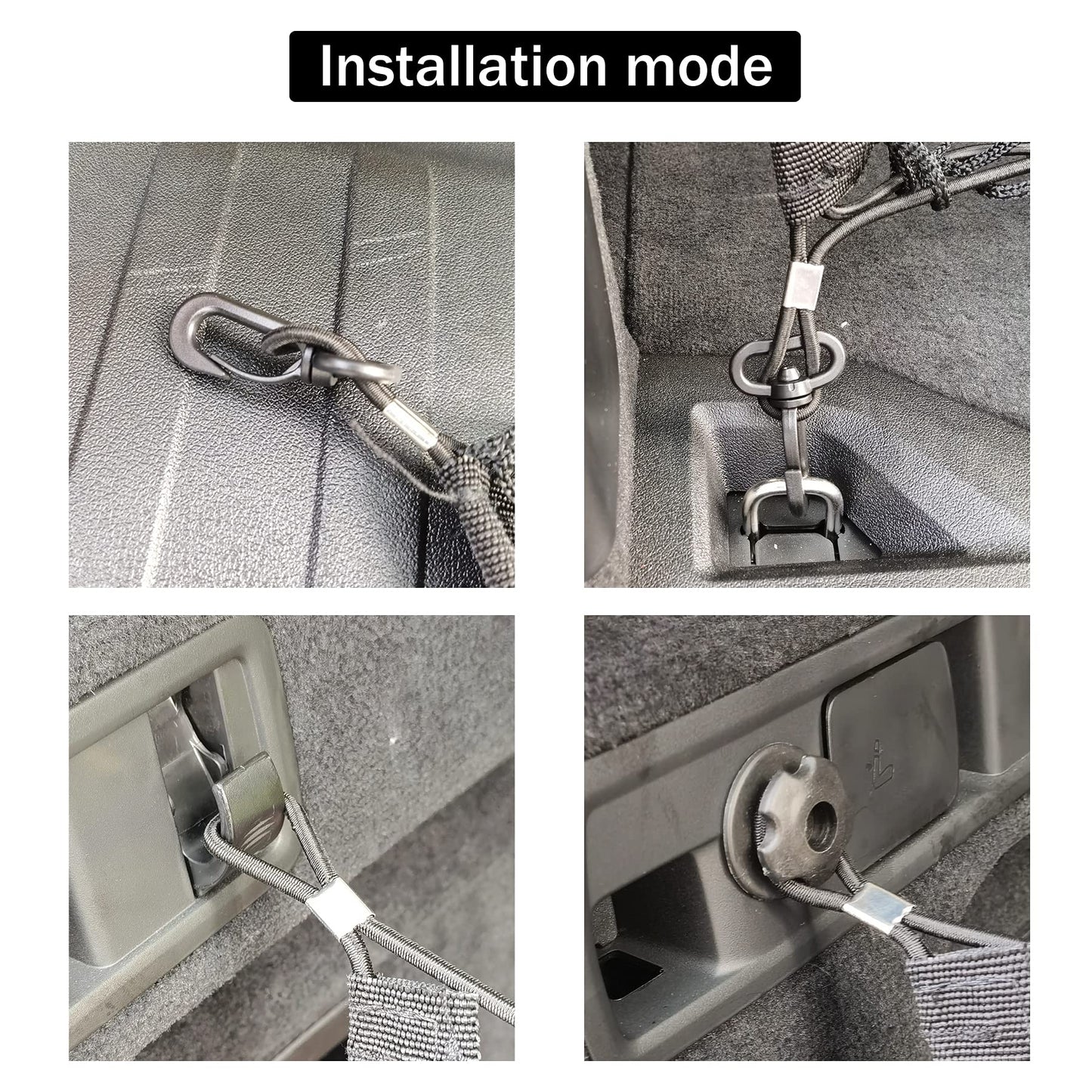 Amiss Cargo Net Stretchable. Adjustable Elastic Trunk Storage Net with Hook for SUVs, Cars and Trucks, Car Exterior Accessories (43.3x15.8 Inch)