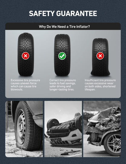 AstroAI Digital Tire Pressure Gauge with Inflator, 3-250 PSI Air Chuck & Compressor Accessories Heavy Duty with Quick Connect Coupler, 0.1 Display Resolution (Standard with Case)