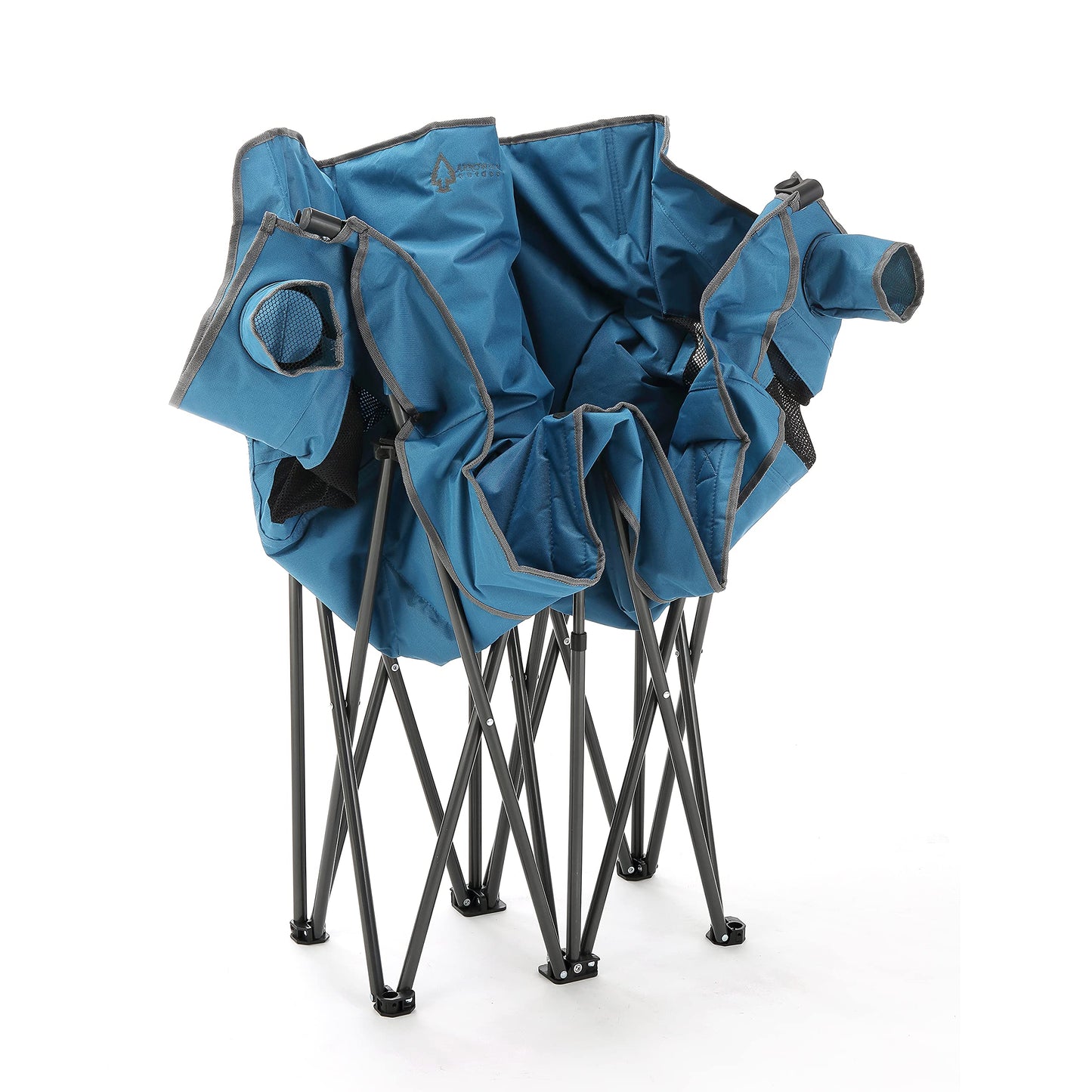 ARROWHEAD OUTDOOR Portable Folding Double Duo Camping Chair Loveseat w/ 2 Cup & Wine Glass Holder, Heavy-Duty Carrying Bag, Padded Seats & Armrests, Supports up to 500lbs, USA-Based Support