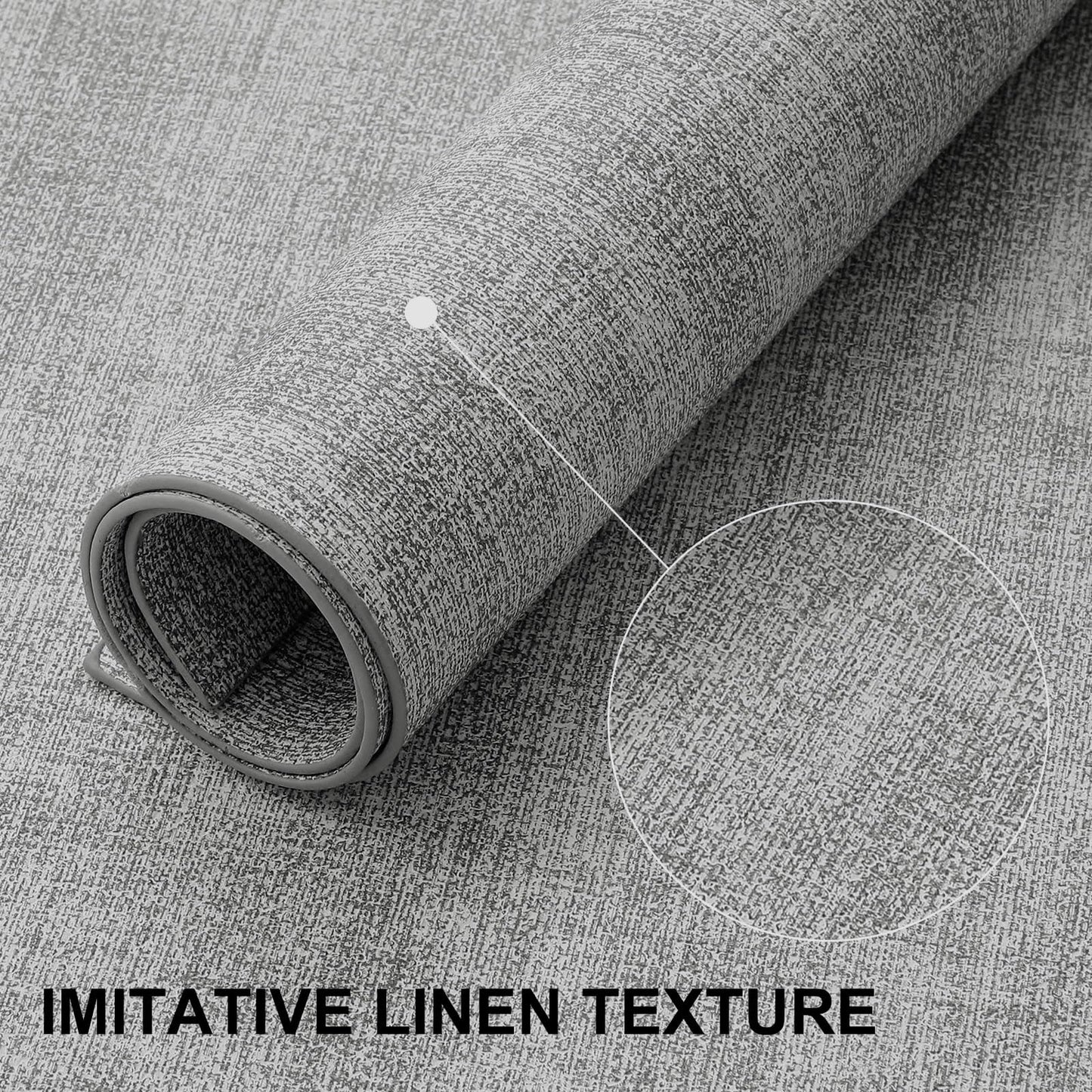 homing Faux Leather Heat Resistant Placemats Set of 6 – Waterproof Wipeable Dining PU Place Mats for Indoor & Outdoor, Easy to Clean - Light Grey