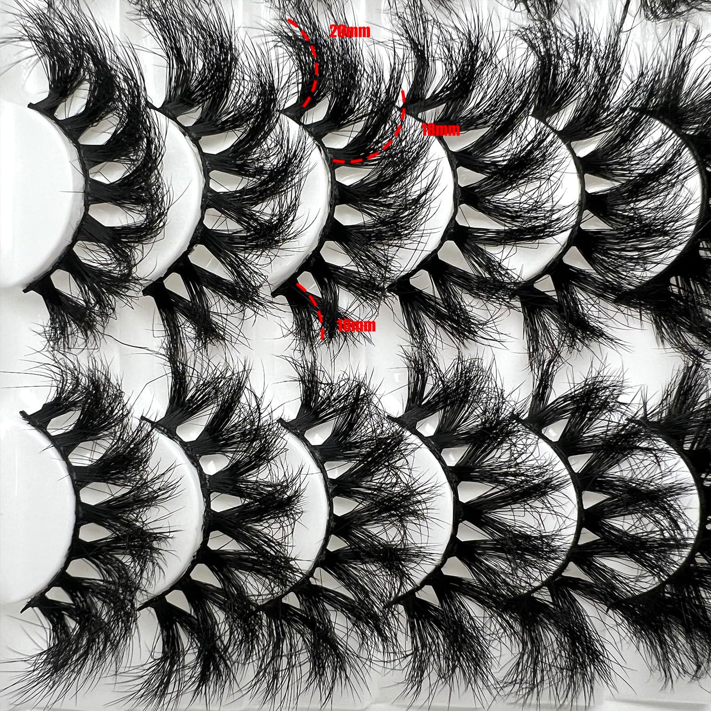 IFSOWDRA Mink Lashes Strip D Curl Volume 20/25mm Long Dramatic Lashes 3D Mink Cat Eye Eyelashes Pack, Wispy False Eyelashes Natural Look (4 Styles)