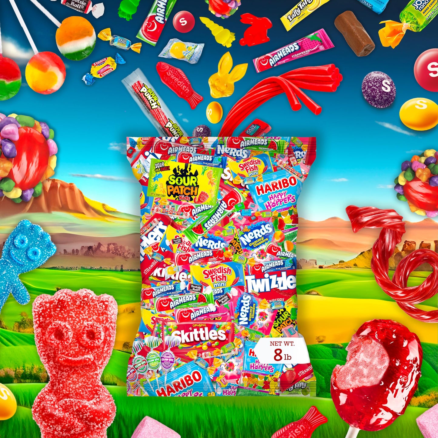 Bulk Candy Variety Pack - 8 lb Candy - Candy Bulk Individually Wrapped Candy- Halloween Candies - Trick Or Treat Candies - Piñata Filler Stuffers - Pinata Candy Stuffers - Candy Party Favors