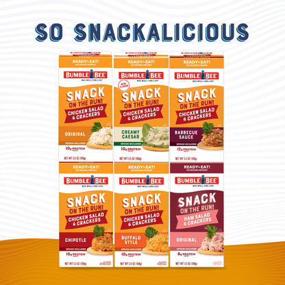 Bumble Bee Snack on the Run Chicken Salad with Crackers Kit, Ready to Eat, Spoon Included - Shelf Stable & Convenient Protein Snack, 3.5 Ounce (Pack of 3)