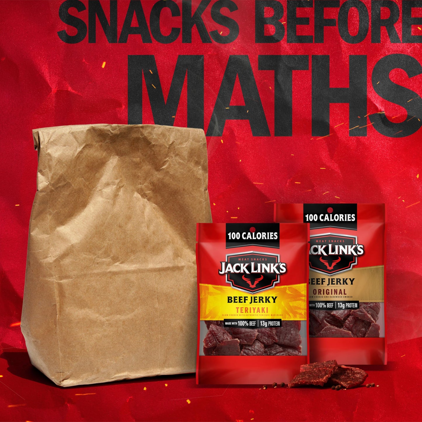 Jack Link's Beef Jerky Variety Pack - Includes Original and Teriyaki Jerky, Bulk Protein Snack Pack, Good Source of Protein, Meat Snacks Made with 100% Beef, Individual Bags - 1.25 Oz (Pack of 9)