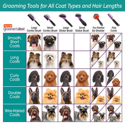 Hartz Grooming Supplies, Groomers Best Combo Brush for Dogs and Professionals 6-in-1 Dog Shampoo and Combo Brush Bundle, Good for All Dogs & Coat Types