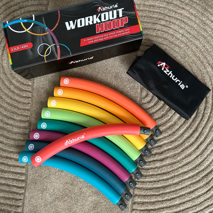 Azhuria Weighted Hula Hoop Plus Size | 3.2lb Weight, 43in Diameter | Extra Large Hula Hoop for Adults Weight Loss | Easy to Spin, Soft Padding | Exercise Hoop for Beginners & Advanced Hoopers