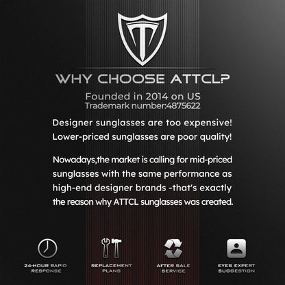 ATTCL Men's Retro Metal Frame Driving Polarized Sunglasses For Men 18587blue