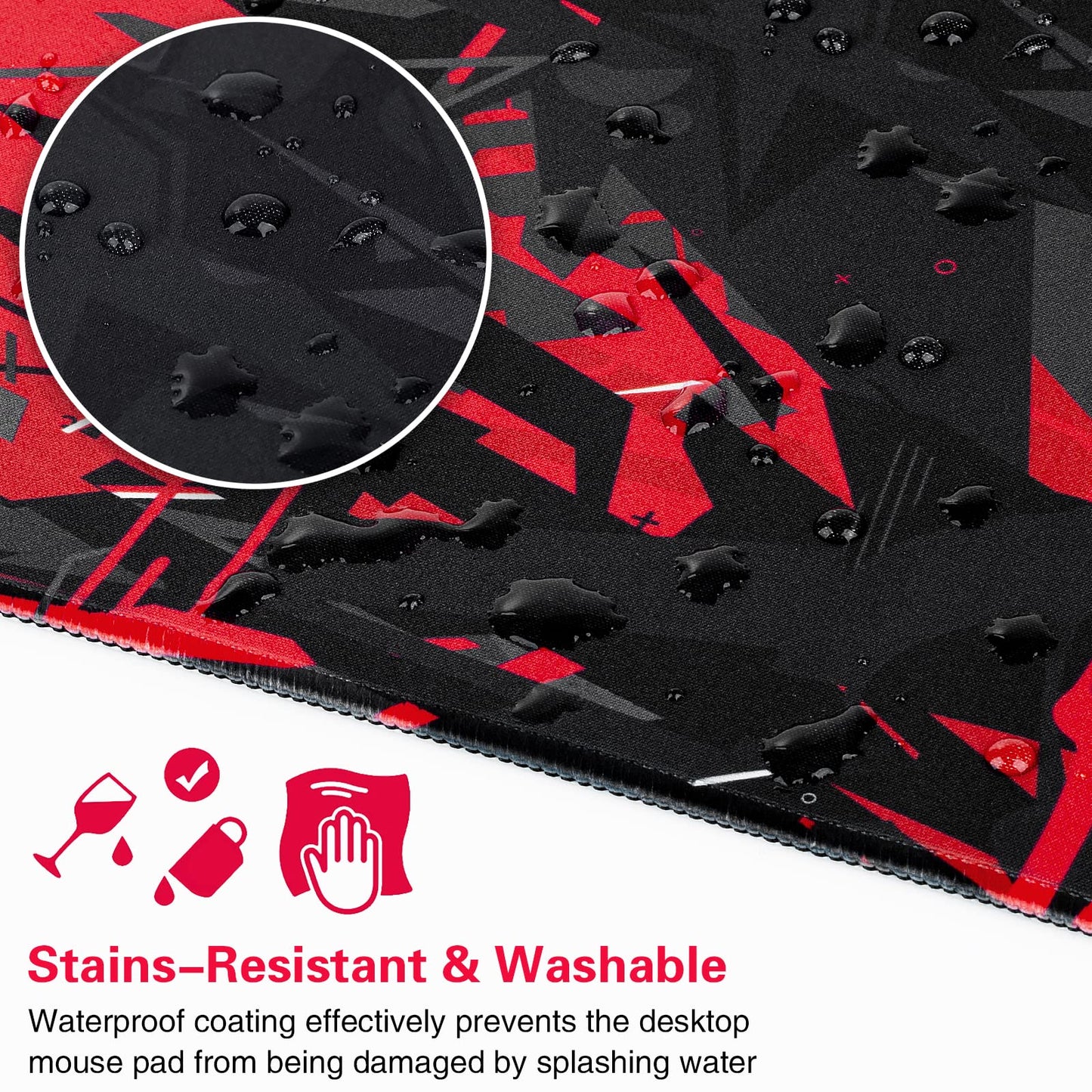 Canjoy Gaming Mouse Pad 31.5x15.8inch Extended XXL Large Mouse Pad Big Computer Keyboard Mouse Mat Desk Pad with Non-Slip & Rubber Base & Stitched Edge