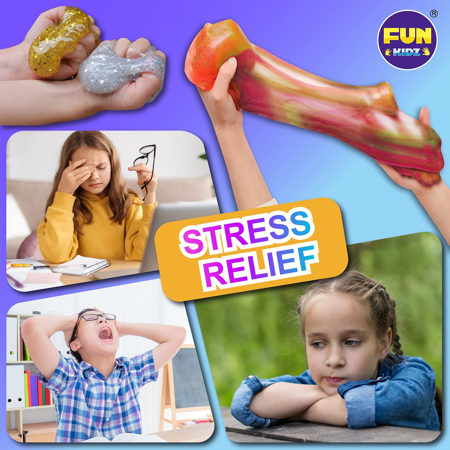 33 Cups Jumbo Slime Kit for Kids, FunKidz Premade Ultimate Slime Pack to DIY Soft, Cloud, Clear, Butter, Glitter, Glow in Dark Slime Making Kit Party Favors Gift Toys for Girls and Boys