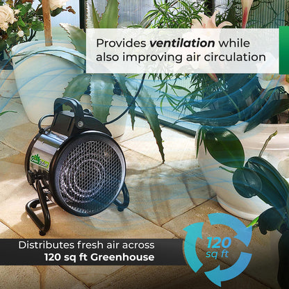 Bio Green PAL 2.0/USDT Palma Greenhouse Heater incl. Digital Thermosta, 11 x 8 x 12.5" / 280 x 195 x 315 mm