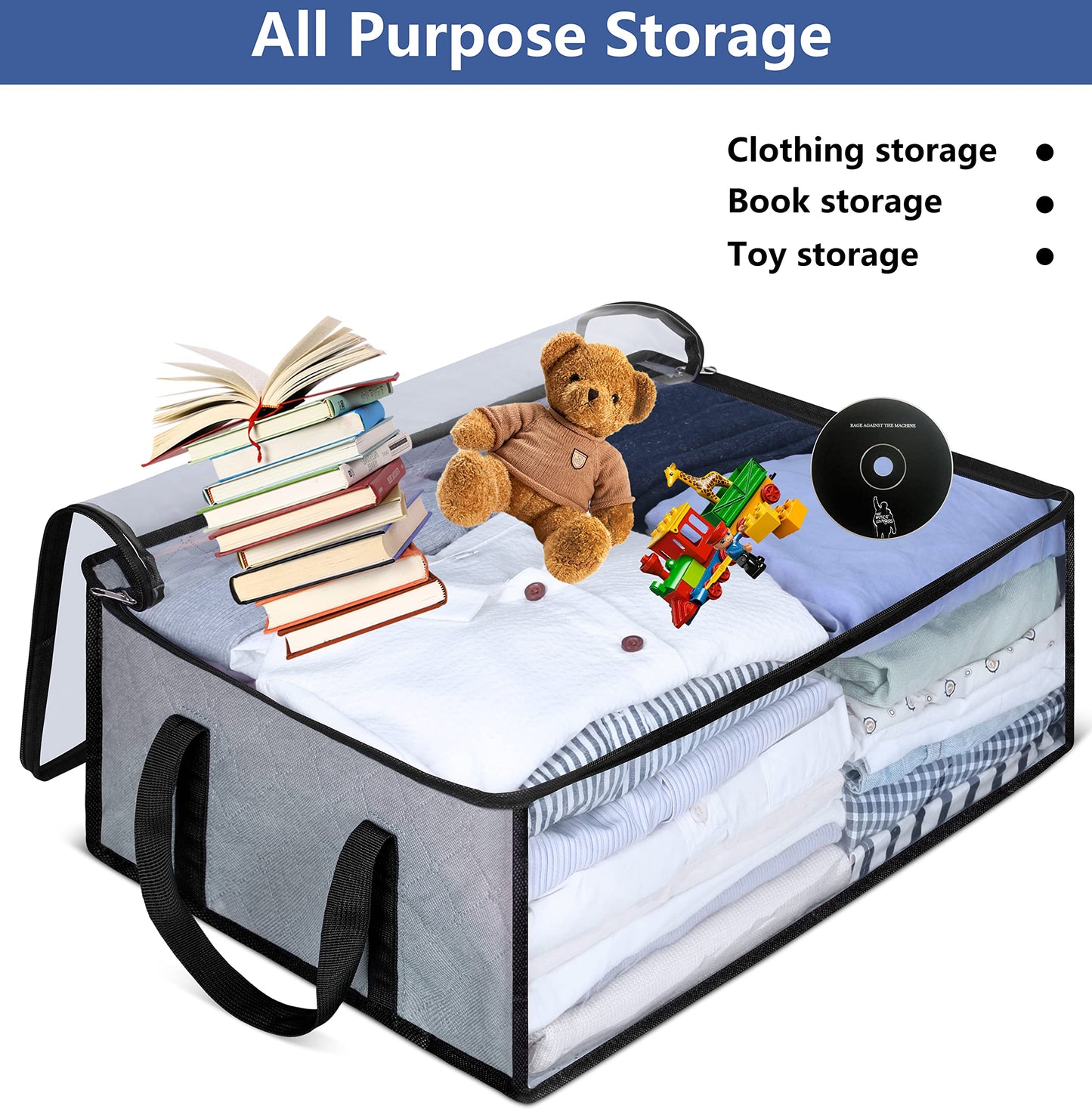 AOODA Hat Storage for Baseball Caps, Large Holds up to 40 Caps Wide Hat Organizer for Closet Snapback Holder, Grey