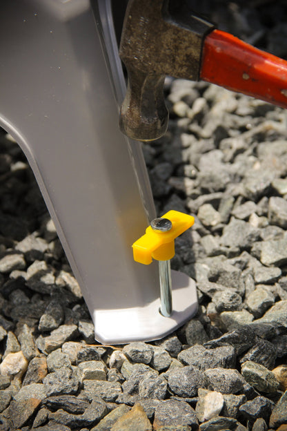 Camco Durable Large Step Stool - Textured Platform Surface to Help Prevent Slipping |Lightweight & Sturdy | Design Excellent for RVs, Trailers, Trucks| 400 lb. Capacity | 23" x 16" x 9 ¼" - Gray (43470)