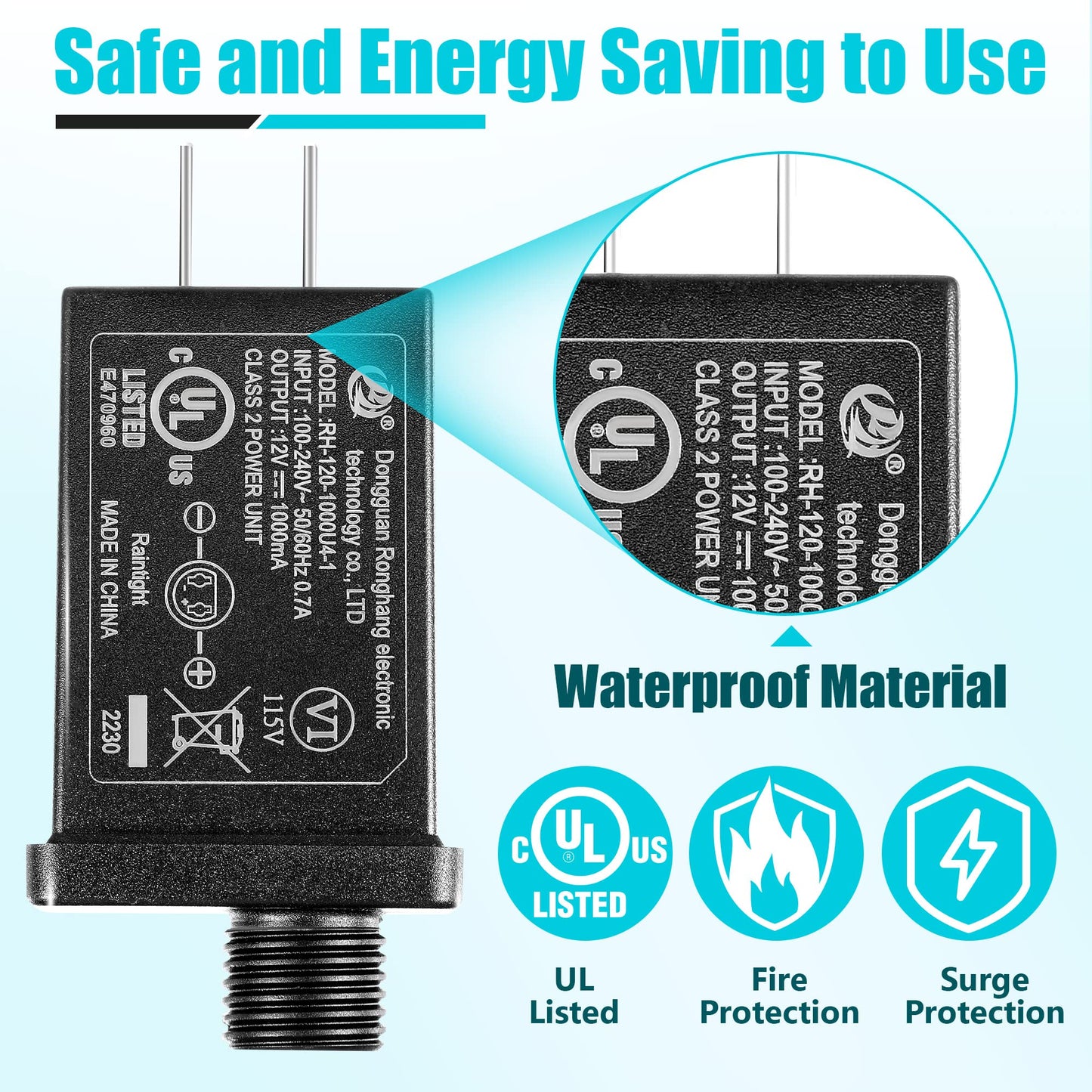 8 Pcs Replacement Yard Inflatable Adapter Power Supply Adaptor 12Vdc 1.0A Class 2 Power Supply for Halloween Christmas Inflatable Decorations