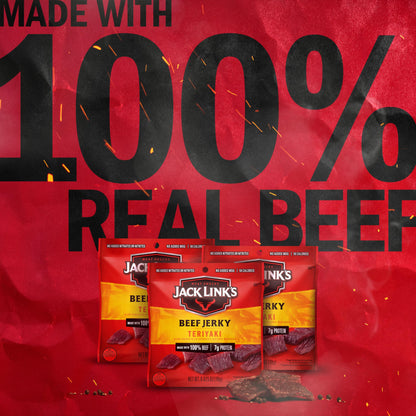 Jack Link's Beef Jerky, Teriyaki, Multipack Bags - Flavorful Meat Snacks for Lunches, Ready to Eat Protein Snacks, Individual Packs - 7g of Protein, Made with 100% Beef - 0.625 oz (Pack of 5)