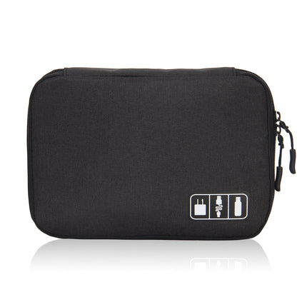 Hynes Eagle Travel Universal Cable Organizer Electronics Accessories Cases for Various USB Phone Charger and Cable Black