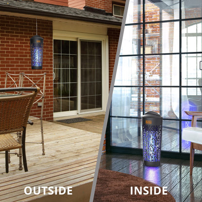 BLACK+DECKER Bug Zapper- Mosquito Repellent & Fly Traps for Indoors- Mosquito Zapper & Killer- Gnat Trap Bug Catcher for Insects Outdoor, Half Acre Coverage & Free Bulb Included