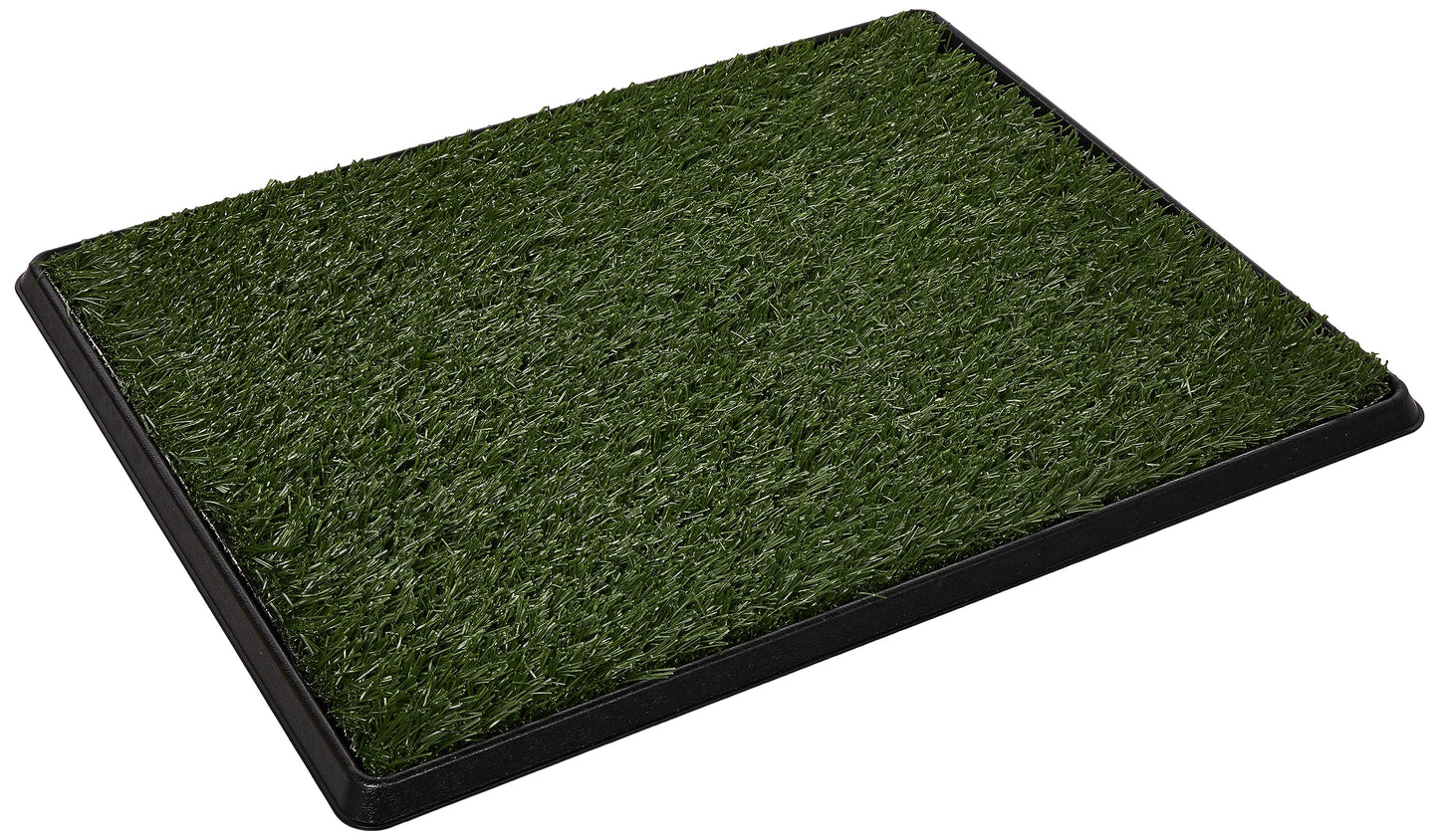 Artificial Grass Puppy Pee Pad for Dogs and Small Pets - 20x25 Reusable 3-Layer Potty Training Pad with Tray - Dog House and Pet Supplies by PETMAKER